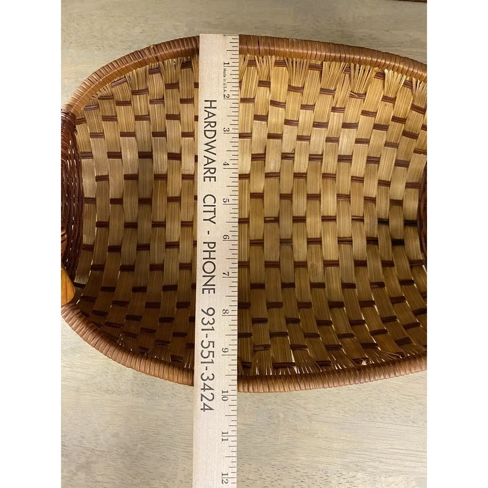 Vintage Duck Goose Basket with Wooden Beak Wicker Rattan Basket Boho
